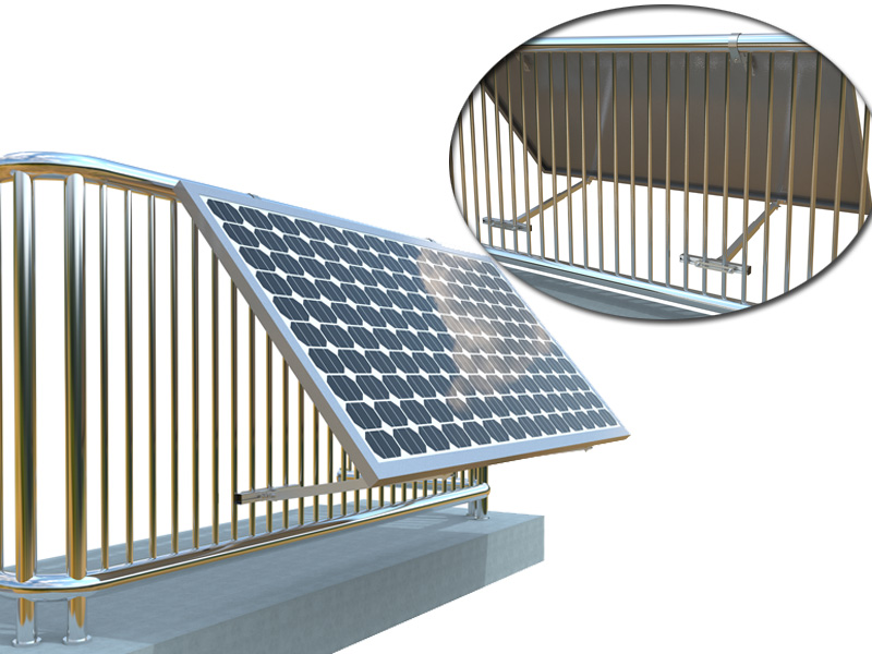 Adjust Angle Solar Balcony Mounting