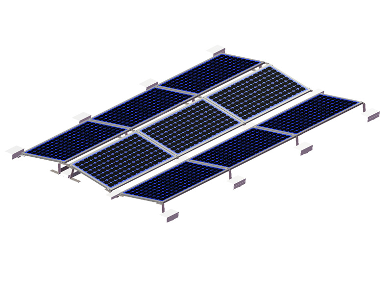 Flat Roof Ballast Solar Panel Mounting