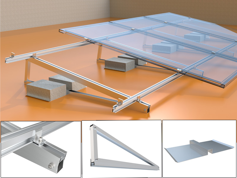 Flat Roof Ballasted Solar Racking System