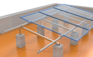 Ballasted Ground Mount Solar Racking