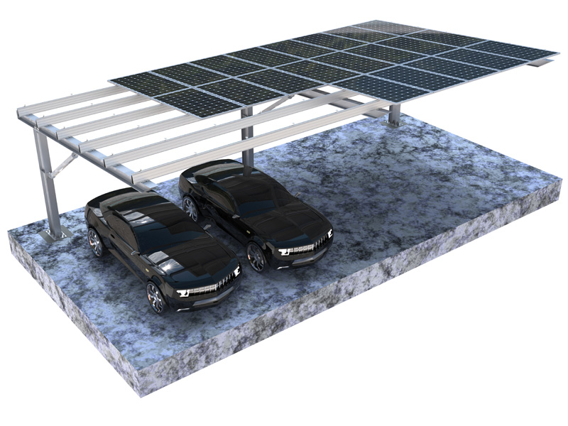 High Strength Carbon Steel Solar Ground Mounting Carport Structure
